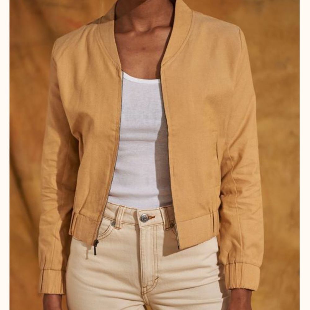 Tan Bomber Jacket